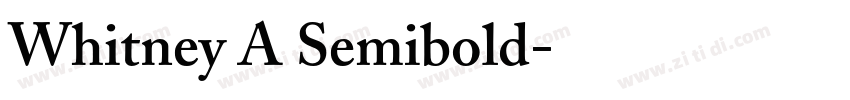 Whitney A Semibold字体转换